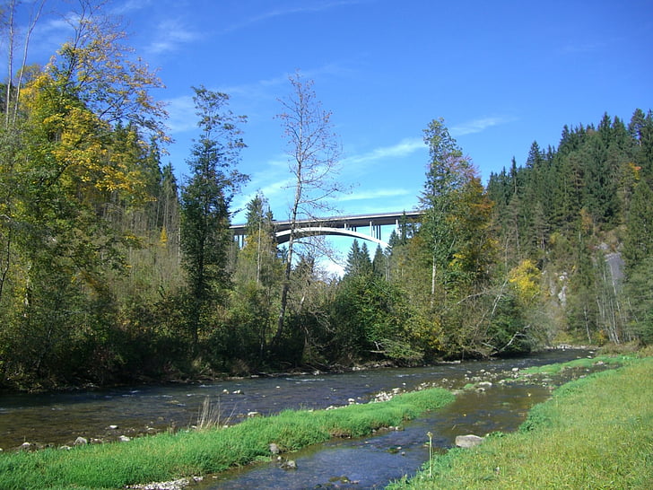 Wertach, nehir, Karayolu Köprüsü, Allgäu
