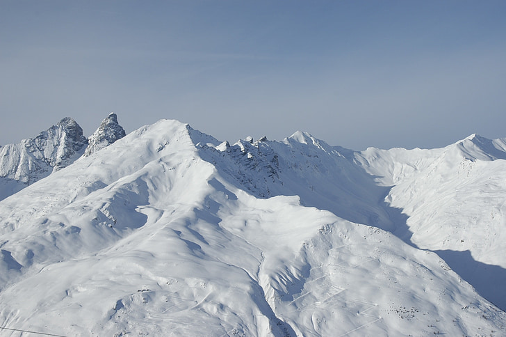Chamonix, muntanya, neu, cobert de neu