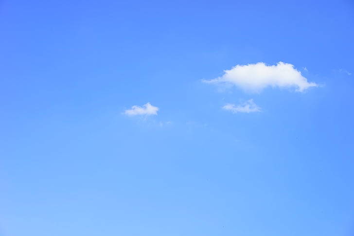 облаците, Cumulus, куп облаци, летен ден, небе, синьо, Слънчев