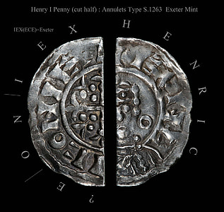 henry i, king, england, penny, hammered, coin, old
