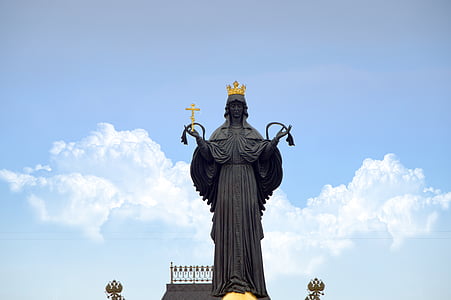 Catherine, Krasnodar, Monumento, cidade de Krasnodar, estátua, arquitetura, lugar famoso