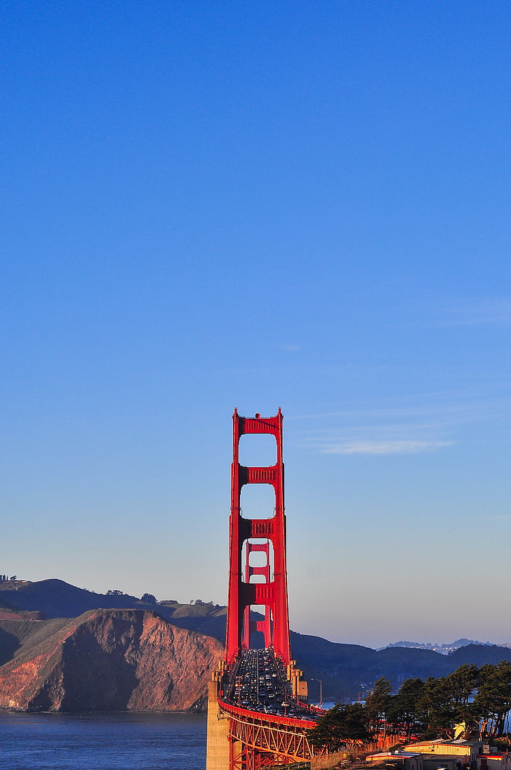 Foto, zlatý, Brána, Most, San, Francisco, město