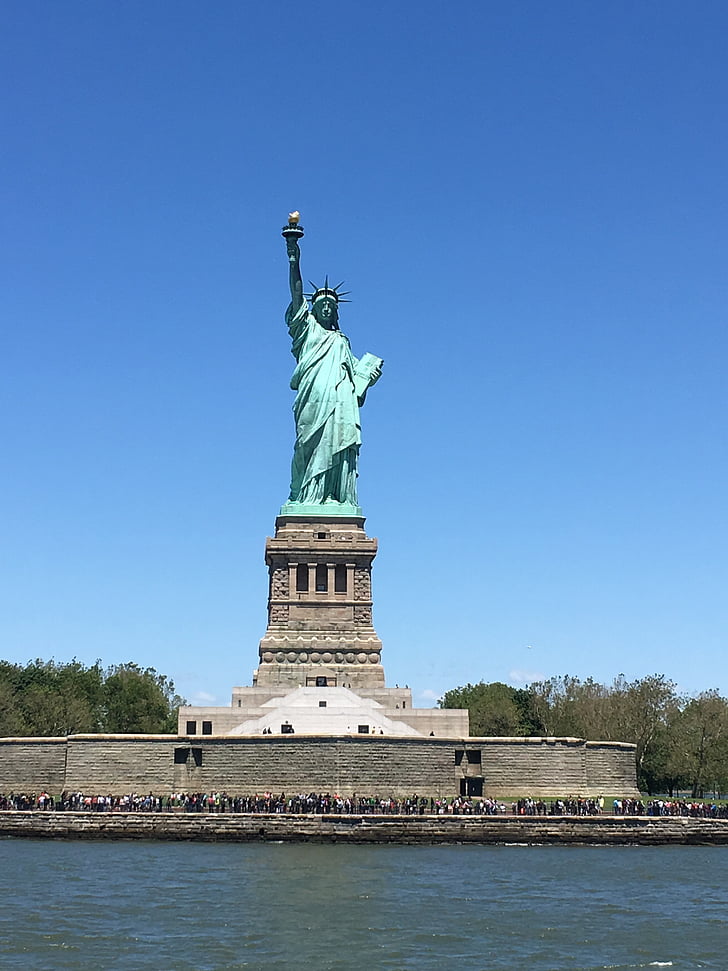 άγαλμα της ελευθερίας, NJ, αρχιτεκτονική, Μητροπολίτης, Μανχάταν, ελευθερία, Μνημόσυνο
