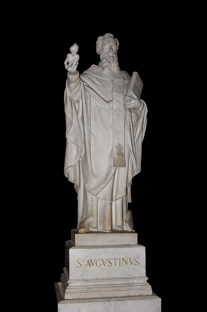Saint augustine, socha, sochařství, kostel, náboženství, historické, kresba