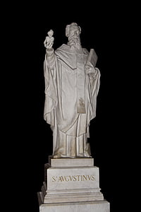 Augustin, statuen, skulptur, kirke, religion, historiske, kunstverk