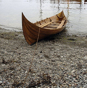 barco, barco Viking, Viking, barco de madeira, veias
