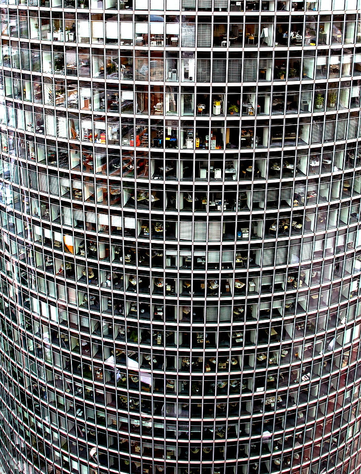 gratacels, façana de vidre, oficines, Berlín, seu empresa, empresa, Deutsche bahn corporativa central