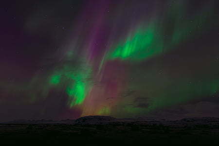 Aurora, borealis, razsvetljava, luči, noči, narave, noč