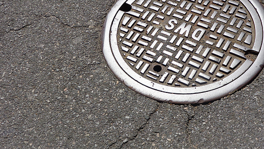 manhole, city, street, sewer, sewage, infrastructure, road
