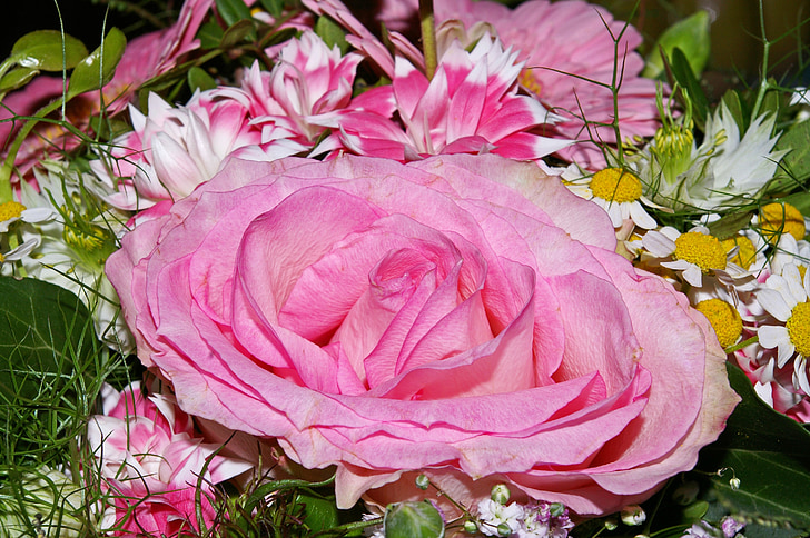 color de rosa, ramo de la, flores, florero de, Ramos de flores, Romance, rosa