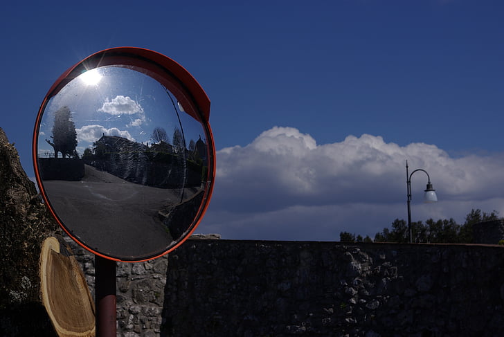 specchio, nuvole, Italia, Lazio, cielo, riflessione, Porchiano