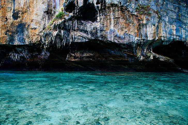 blå, Cliff, landskapet, natur, steinete, naturskjønne, Seascape