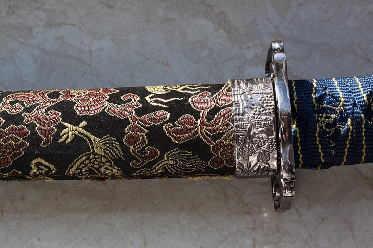 katana, espasa real, anomenat, espasa llarga japonesa, daitō, espasa, arma