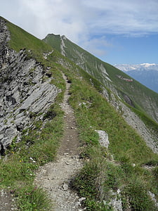 höhenweg, Brienzer rothorn, žygis, žygiai pėsčiomis, kelias, kalnų, takas