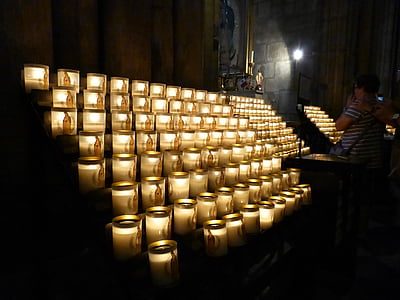 church, prayer, candles, lights, faith, fire, flame