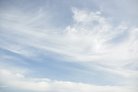 modrá, obloha, řídký mráček, Krása v přírodě, Cloud - sky, Příroda, Scenics