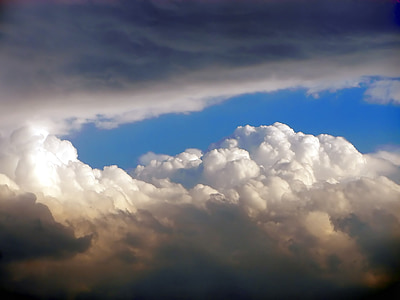 스카이, 구름, 자연, 빛, 그레이, chiaroscuro, 분위기