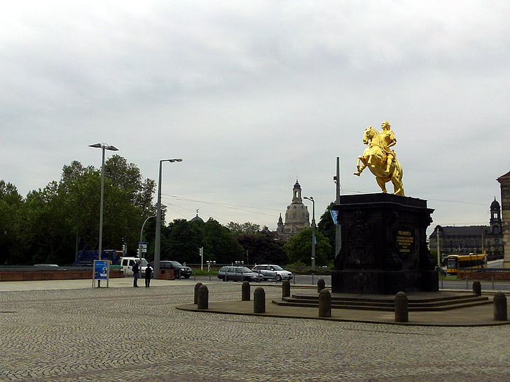 Gouden rider, Dresden, historisch, Frauenkirche