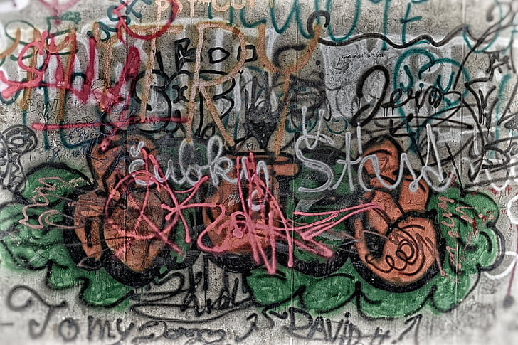behang, achtergrond, graffiti, kleuren, decoratieve, abstract, HDR