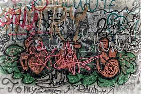 Wallpaper, latar belakang, grafiti, warna, dekoratif, abstrak, HDR