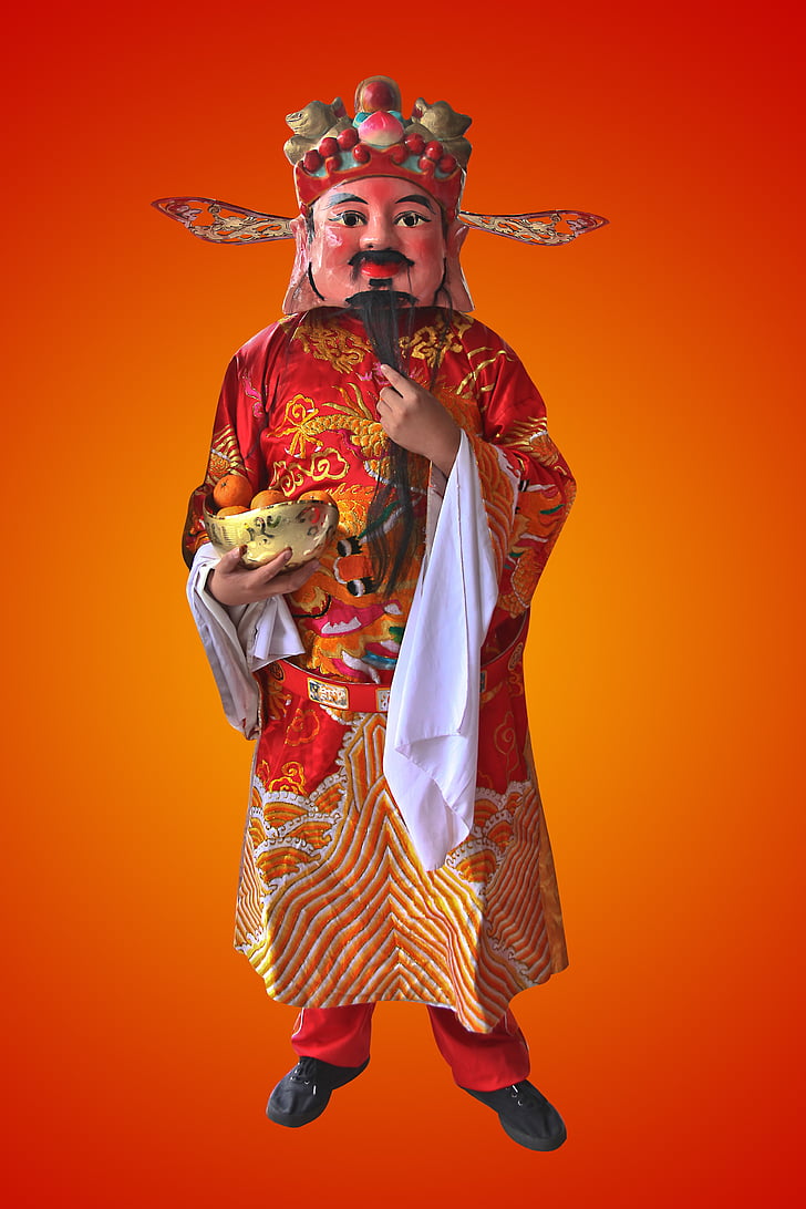 God van de welvaart, Chinees Nieuwjaar, goud, welvaart, traditionele, rijkdom, viering