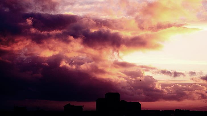 Příroda, krajina, mraky, obloha, pohled, Západ slunce, Cloud - sky