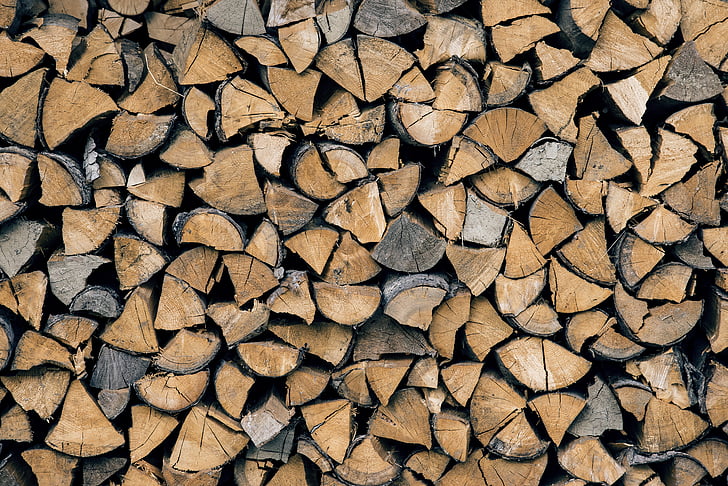 brun, Woods, samling, træ, træ bunke, stak, tømmer