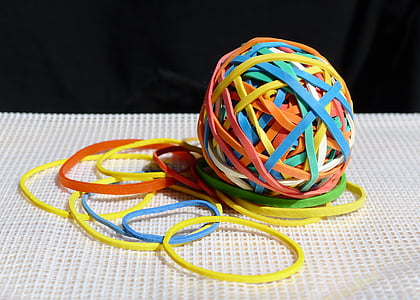 bandas elásticas, color, bola, elástico, caucho, Color, colorido