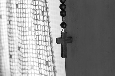 Trang chủ, màu đen và trắng, Cross, cầu nguyện, gần gũi, tôn giáo, Kitô giáo