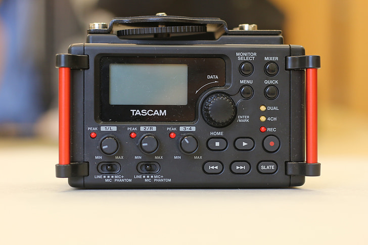 Tascam dr - 60d, audio recorder, geluid