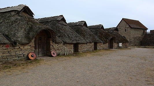 historické budovy, keltská osada, Kelti, eketorps borg, squid, Village, Archeológia