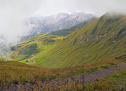 mountains, mountain landscape, fog, alpine, allgäu, fellhorn, oberstdorf