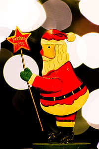 Santa claus, hälsning, lampor, jul, glad fast, december, Advent