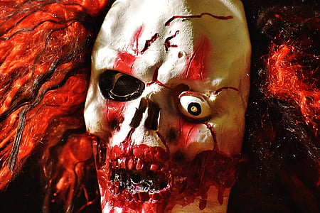 bloody, creepy, darkness, horror clown, mask