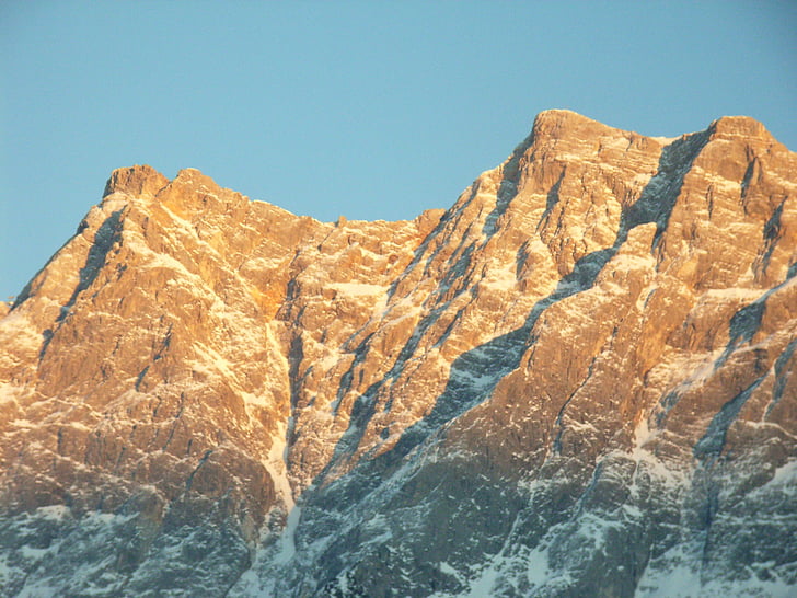 weer steen, Zugspitze, Bergen, natuur, berg, landschap, Rock - object