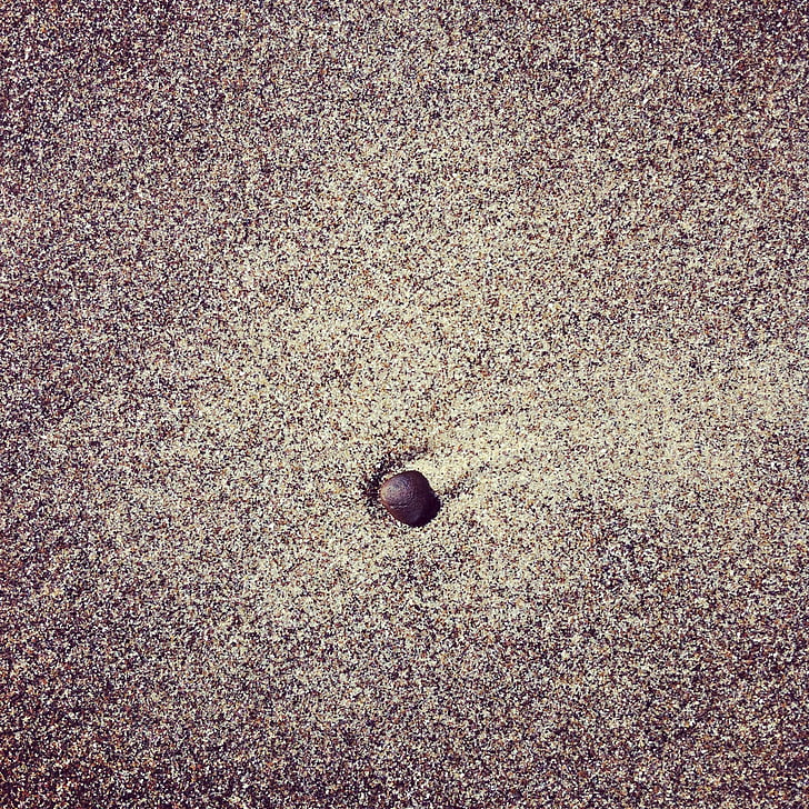 pedra, praia, areia