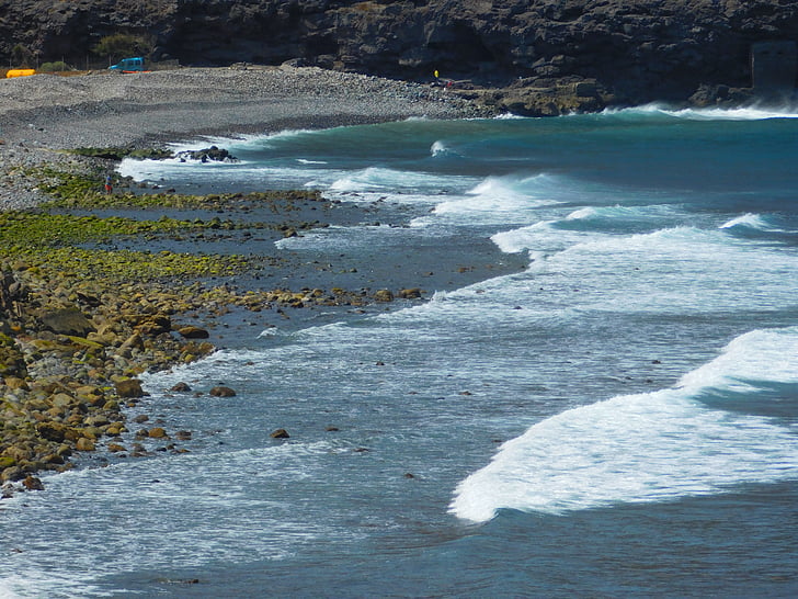 mar, azul, gran canaria, Canarias, verano, Océano, roca