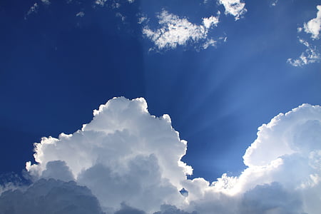 white, clouds, blue, sky, sunny, day, cloud