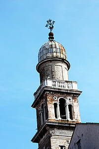 Dzwonowa wieża, wieżę Kościoła, stary, budynek