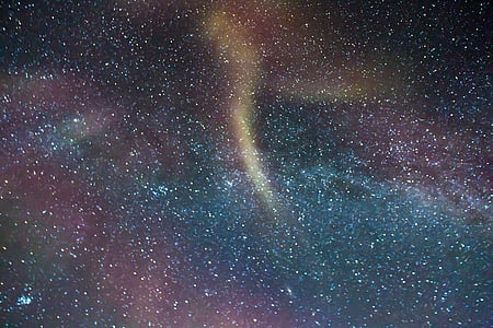 Galaxy, Northen lampu, melakukan replikasi, Arktik, salju, Longyearbyen, fenomena cahaya