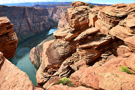 curva da ferradura, rocha, Canyon, Estados Unidos da América, Arizona, natureza, deserto