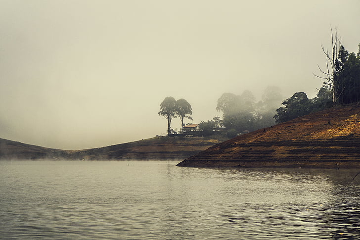 ομίχλη, φράγμα, νερό, κρύο, Χειμώνας, Σάο Πάολο, Paraibuna