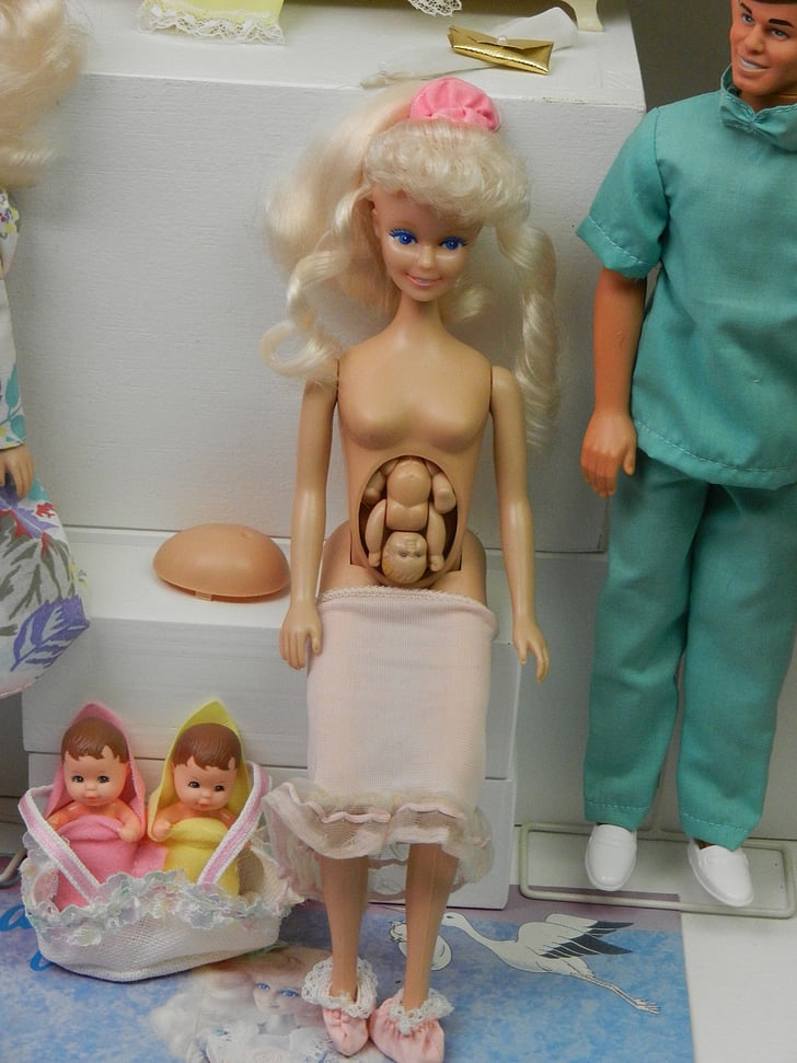 Barbie, graviditet, dukke, uddannelse, barn, fødsel, legetøj
