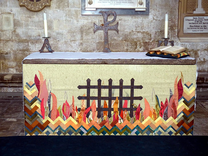 altar, fe, históricamente, Salisbury, Inglaterra, Biblia, Jesús