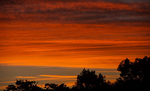 Sunset, Sky, skyer, orange, grå, dramatiske, Australien