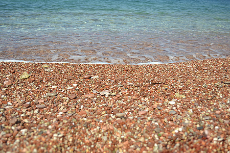 more, plaža, Crna Gora, šljunak, plava, pijesak, narančasta