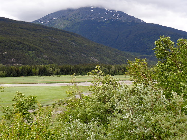 Alaska, paesaggio, scenico, neve, nuvole, paesaggio di Alaska