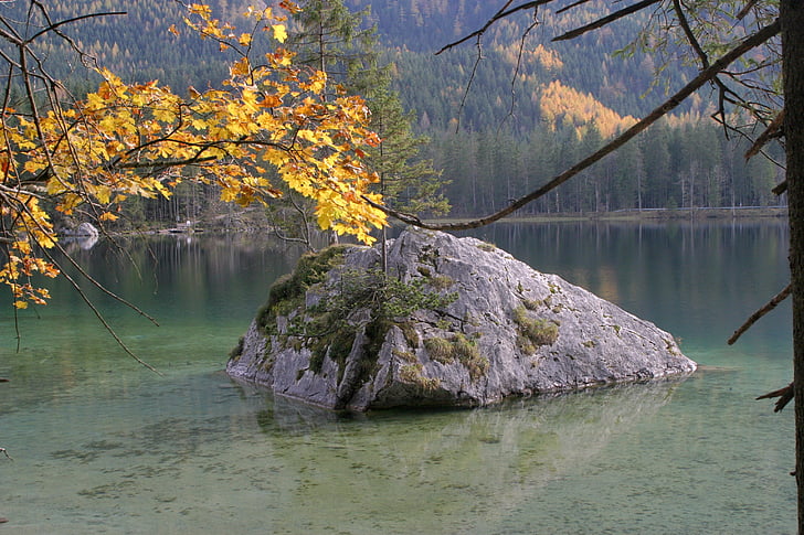 Berchtesgadenu, Ramsau, Hintersee, Bavorsko, Horní Bavorsko, jezero, Národní park Berchtesgaden