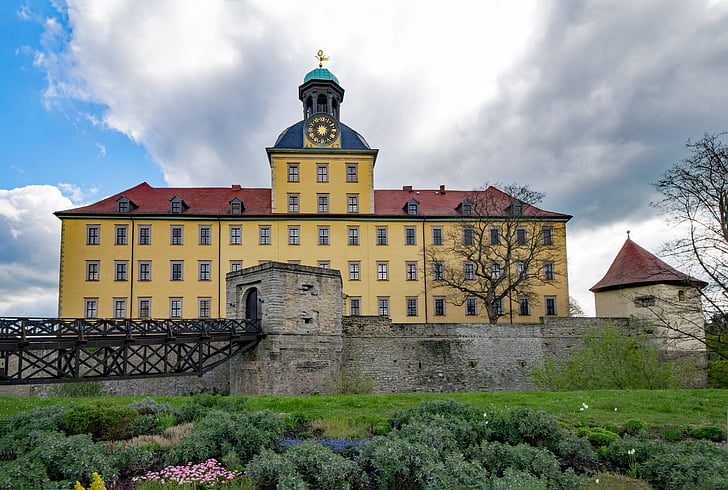 Moritz castle, Zeitz, Sachsen-anhalt, Tyskland, slottet, Schlossgarten, attraksjoner i moritzburg