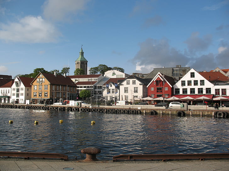 město, Quay, přístav, Stavanger, Norsko